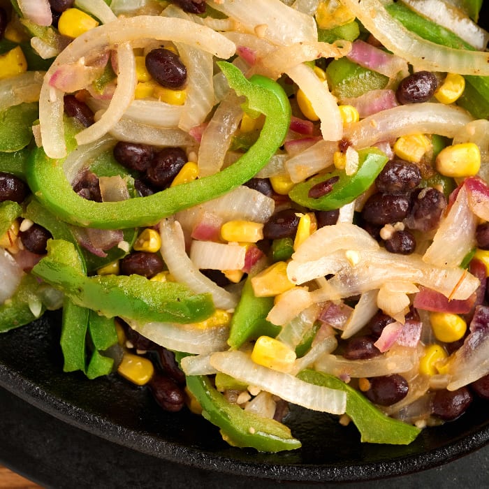 Black Bean & Corn Fajitas.