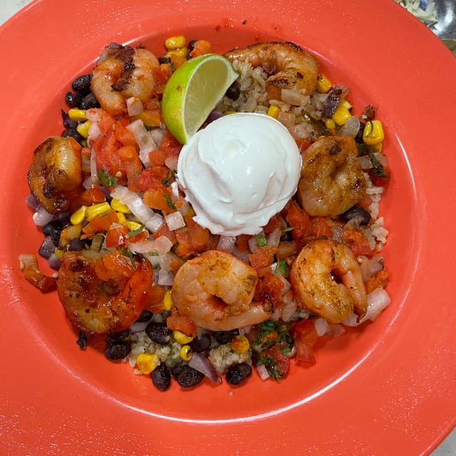 Shrimp Fajita Bowl.